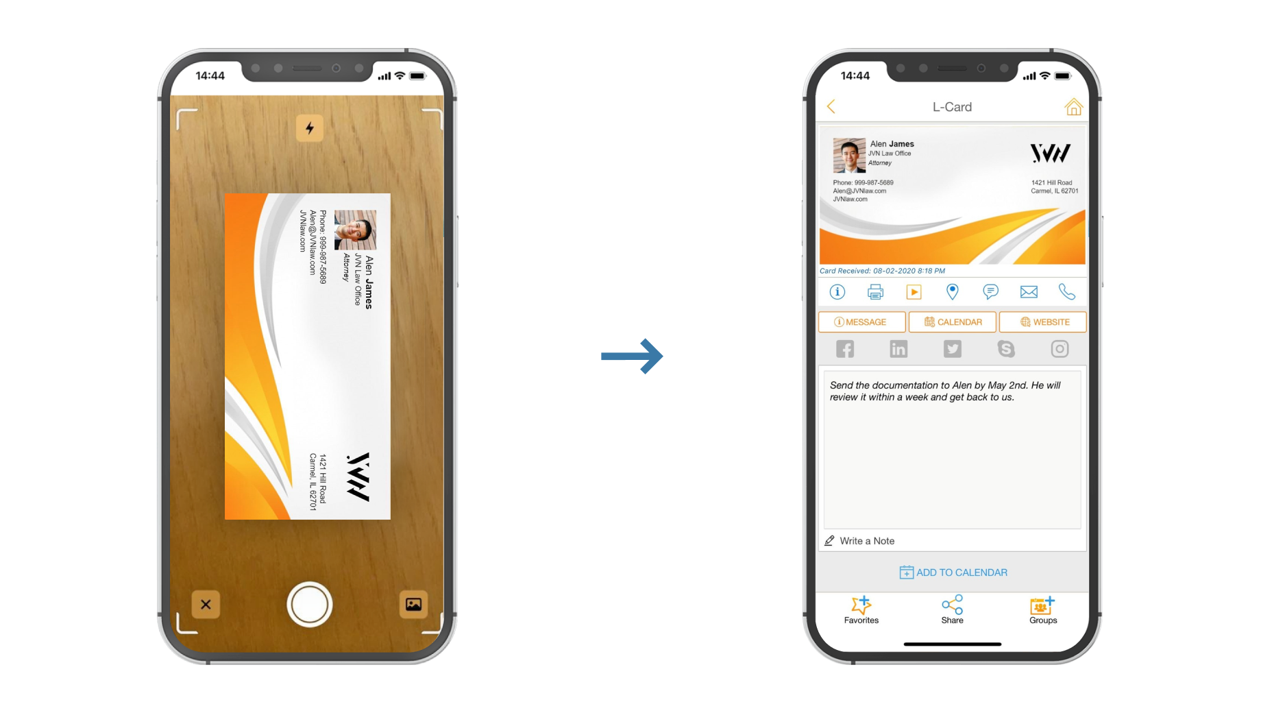 screenshot of L-Card Pro